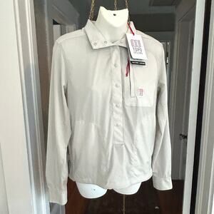 Topo Designs Women’s Tech Shirt Popover, Gray, Small, NWT